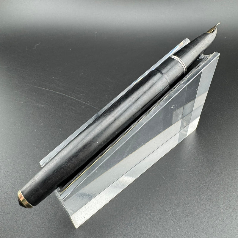 Pilot Super 100B Black Resin Fountain Pen 14K Gold Fine Nib Unrestored