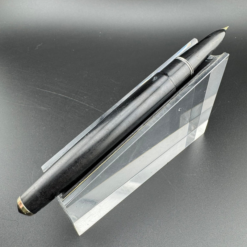 Pilot Super 100B Black Resin Fountain Pen 14K Gold Fine Nib Unrestored