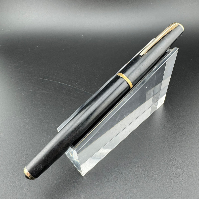 Pilot Super 100B Black Resin Fountain Pen 14K Gold Fine Nib Unrestored