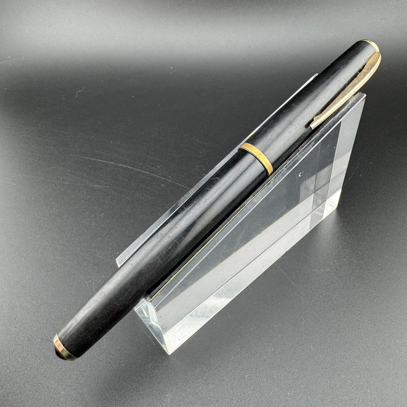 Pilot Super 100B Black Resin Fountain Pen 14K Gold Fine Nib Unrestored
