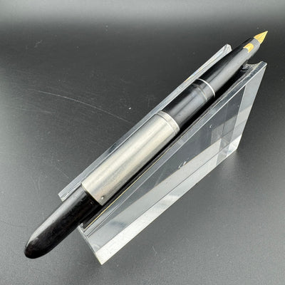 Pilot Steel & Resin Short-Long Telescoping Pocket Fountain Pen 14K Gold Fine Nib