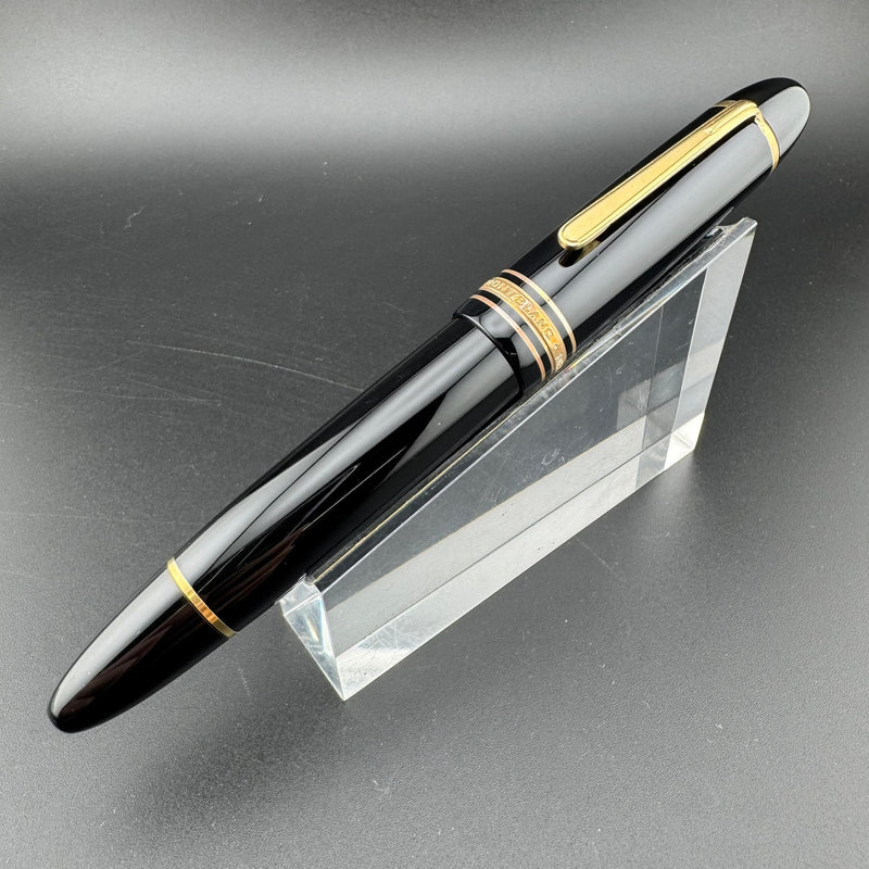 Montblanc Meisterstück No. 149 Fountain Pen 14C Gold Fine Nib Serviced w/Box