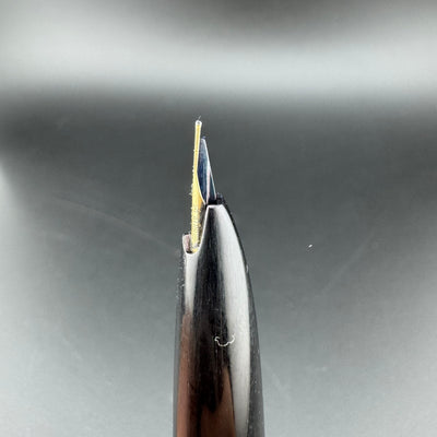 Platinum Silver & Black Pocket Fountain Pen 14K Gold Medium Nib