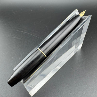 Platinum Silver & Black Pocket Fountain Pen 14K Gold Medium Nib