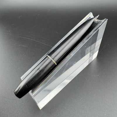 Platinum Silver & Black Pocket Fountain Pen 14K Gold Medium Nib