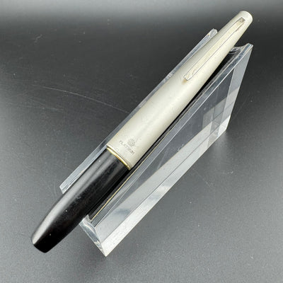 Platinum Silver & Black Pocket Fountain Pen 14K Gold Medium Nib