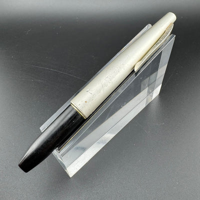 Platinum Silver & Black Pocket Fountain Pen 14K Gold Medium Nib