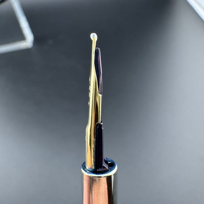 Pilot Vanishing Point Blue & Gold Fountain Pen 18K Gold Broad Nib