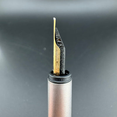 Montblanc Noblesse Brushed Steel Fountain Pen 1st Gen 14K Gold Extra-Fine Nib