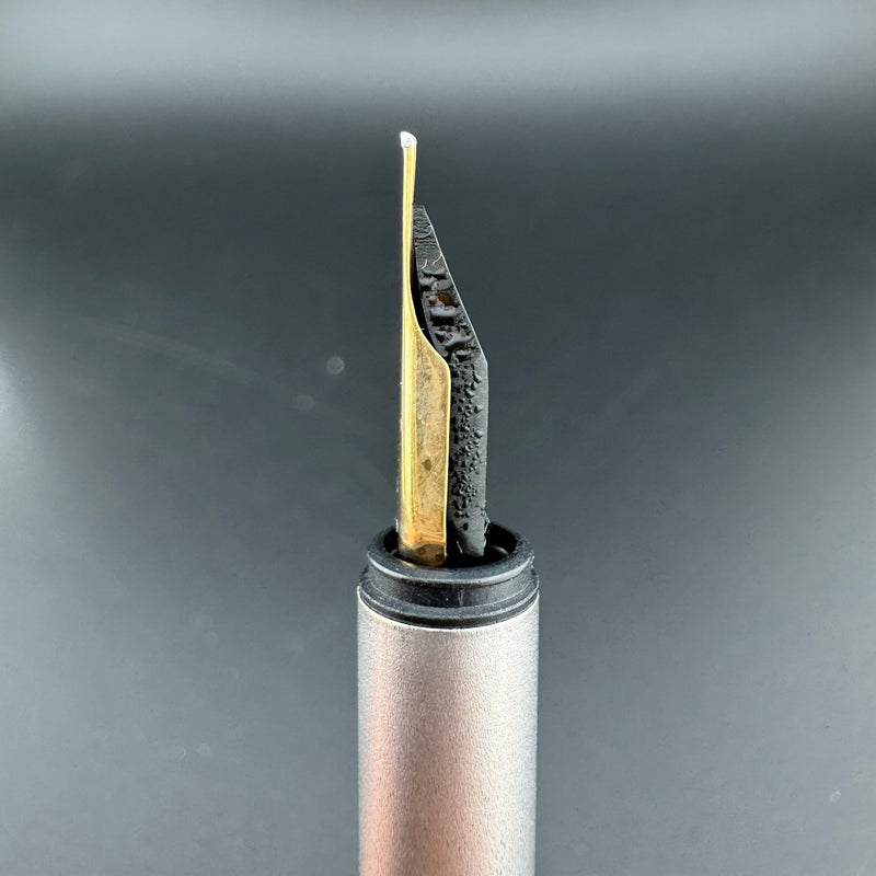 Montblanc Noblesse Brushed Steel Fountain Pen 1st Gen 14K Gold Extra-Fine Nib