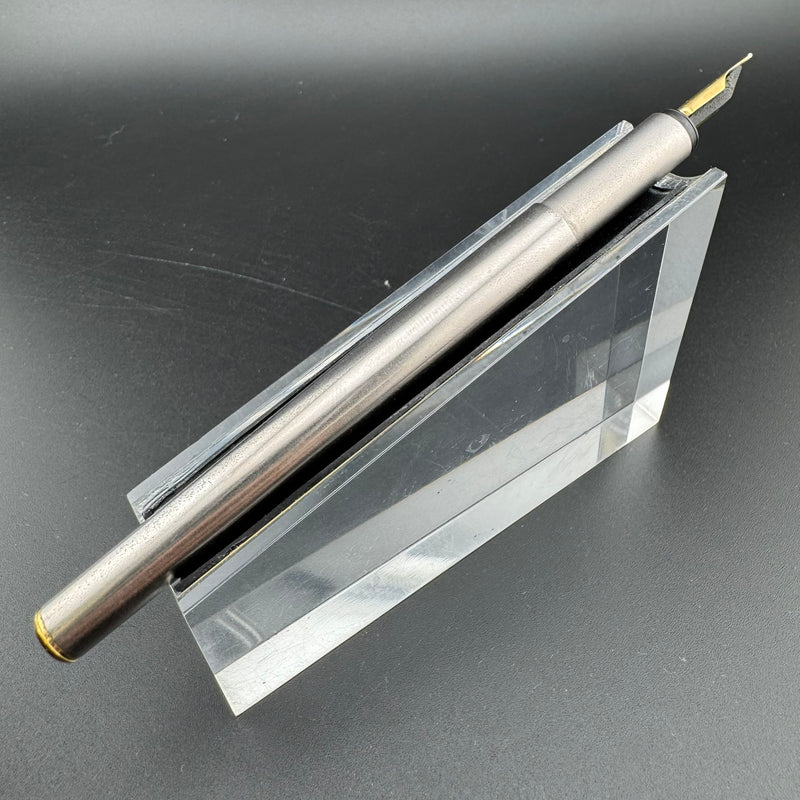 Montblanc Noblesse Brushed Steel Fountain Pen 1st Gen 14K Gold Extra-Fine Nib