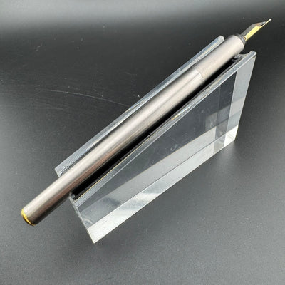 Montblanc Noblesse Brushed Steel Fountain Pen 1st Gen 14K Gold Extra-Fine Nib
