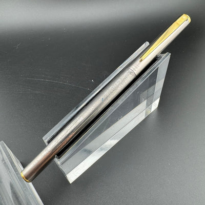 Montblanc Noblesse Brushed Steel Fountain Pen 1st Gen 14K Gold Extra-Fine Nib