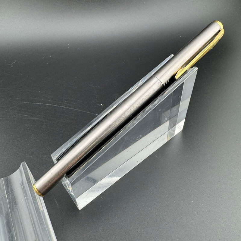 Montblanc Noblesse Brushed Steel Fountain Pen 1st Gen 14K Gold Extra-Fine Nib