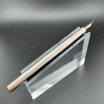 Montblanc Noblesse Brushed Steel Fountain Pen 1st Gen 14K Gold Extra-Fine Nib