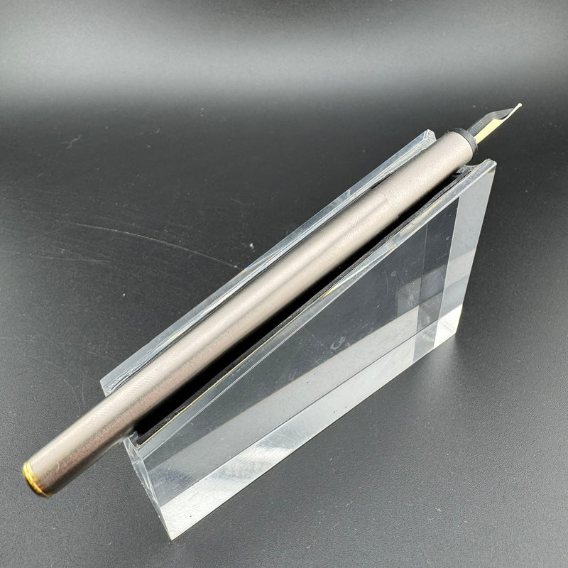 Montblanc Noblesse Brushed Steel Fountain Pen 1st Gen 14K Gold Extra-Fine Nib