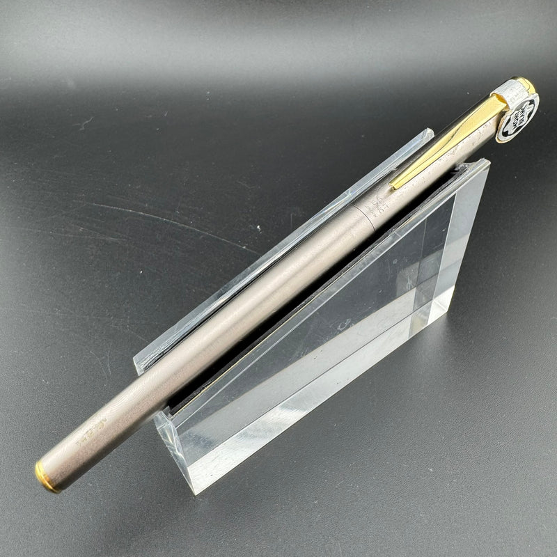 Montblanc Noblesse Brushed Steel Fountain Pen 1st Gen 14K Gold Extra-Fine Nib
