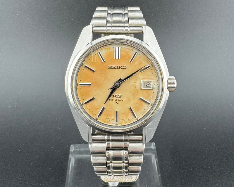 King Seiko 45KS Hi-Beat 36,000 Watch Daini Seikosha Patina Dial