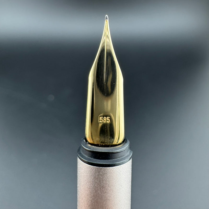 Montblanc Noblesse Brushed Steel Fountain Pen 1st Gen 14K Gold Extra-Fine Nib