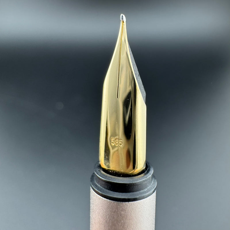 Montblanc Noblesse Brushed Steel Fountain Pen 1st Gen 14K Gold Extra-Fine Nib