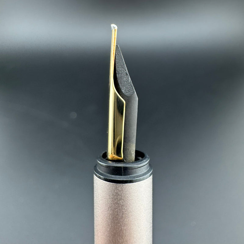 Montblanc Noblesse Brushed Steel Fountain Pen 1st Gen 14K Gold Extra-Fine Nib