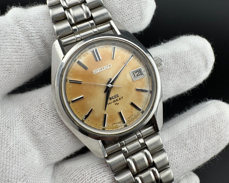 King Seiko 45KS Hi-Beat 36,000 Watch Daini Seikosha Patina Dial