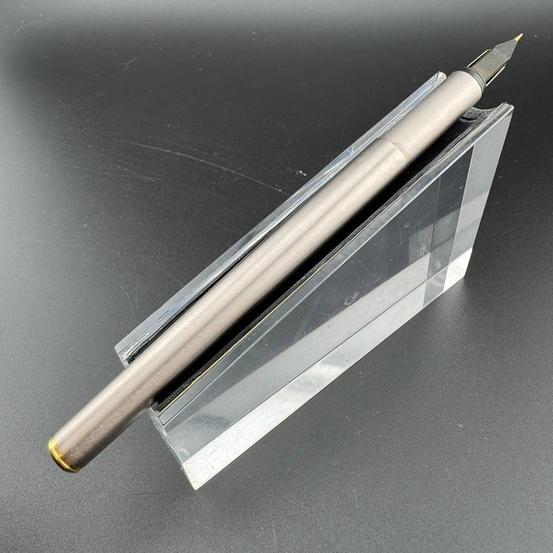 Montblanc Noblesse Brushed Steel Fountain Pen 1st Gen 14K Gold Extra-Fine Nib