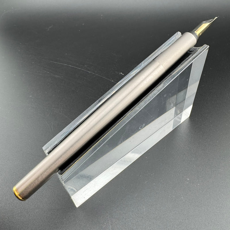 Montblanc Noblesse Brushed Steel Fountain Pen 1st Gen 14K Gold Extra-Fine Nib