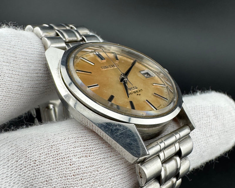 King Seiko 45KS Hi-Beat 36,000 Watch Daini Seikosha Patina Dial