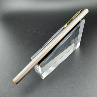 Montblanc Noblesse Brushed Steel Fountain Pen 1st Gen 14K Gold Extra-Fine Nib