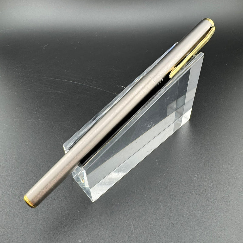 Montblanc Noblesse Brushed Steel Fountain Pen 1st Gen 14K Gold Extra-Fine Nib