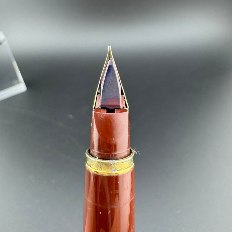 Pilot Deluxe Burgundy Fountain Pen 14K Gold Fine Nib 6-93