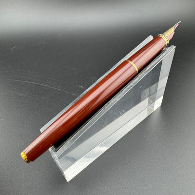 Pilot Deluxe Burgundy Fountain Pen 14K Gold Fine Nib 6-93
