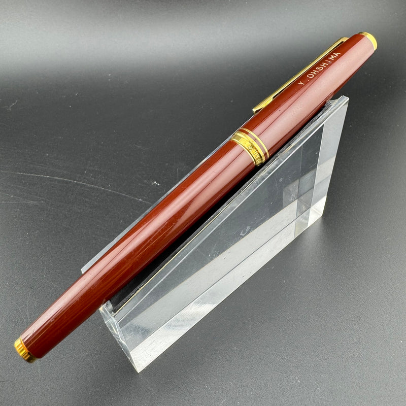 Pilot Deluxe Burgundy Fountain Pen 14K Gold Fine Nib 6-93