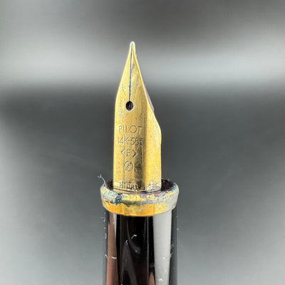 Pilot Black Resin Fountain Pen 14K Gold Fine Nib 10-81
