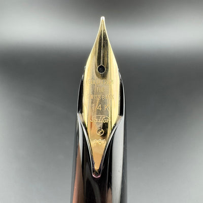 Sailor Black Fountain Pen 14K Swiss Bank Gold Fine Nib 1-71