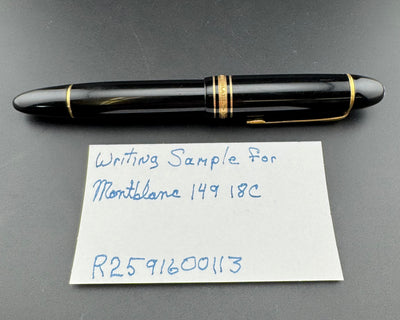 Montblanc Meisterstück No. 149 Fountain Pen 18C Gold Fine Nib Two-Groove Feed