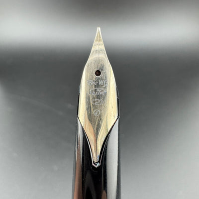 Sailor Black Stripe Stainless Steel Fountain Pen 18K WG Fine Nib