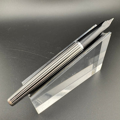Sailor Black Stripe Stainless Steel Fountain Pen 18K WG Fine Nib