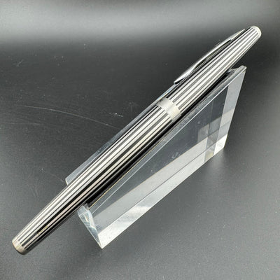 Sailor Black Stripe Stainless Steel Fountain Pen 18K WG Fine Nib