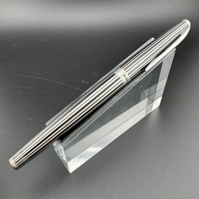 Sailor Black Stripe Stainless Steel Fountain Pen 18K WG Fine Nib