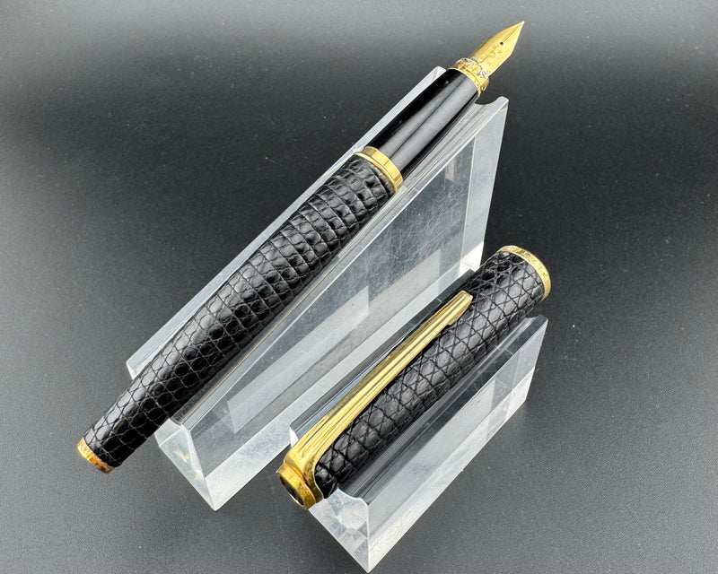 Platinum Takage Lizard Skin Exotic Leather Fountain Pen 18K Gold Fine Nib