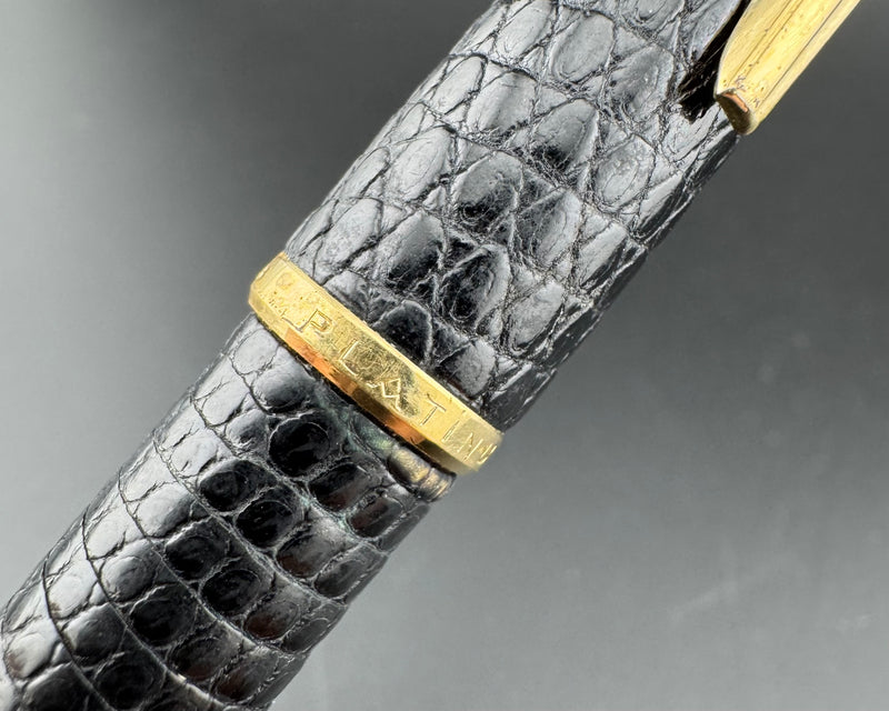 Platinum Takage Lizard Skin Exotic Leather Fountain Pen 18K Gold Fine Nib