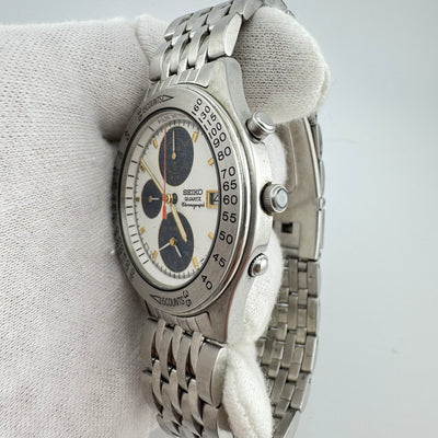 Seiko Pulse Meter REF 7T42-7A40 Quartz Chronograph Watch w/Box & Papers