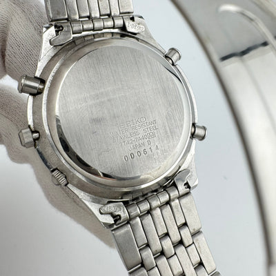 Seiko Pulse Meter REF 7T42-7A40 Quartz Chronograph Watch w/Box & Papers
