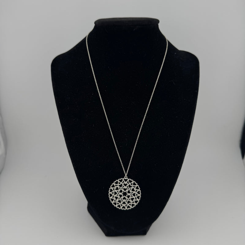 Tiffany & Co Paloma Picasso Crown of Hearts 925 Sterling Silver Necklace