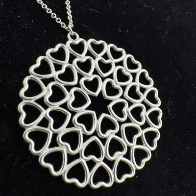 Tiffany & Co Paloma Picasso Crown of Hearts 925 Sterling Silver Necklace