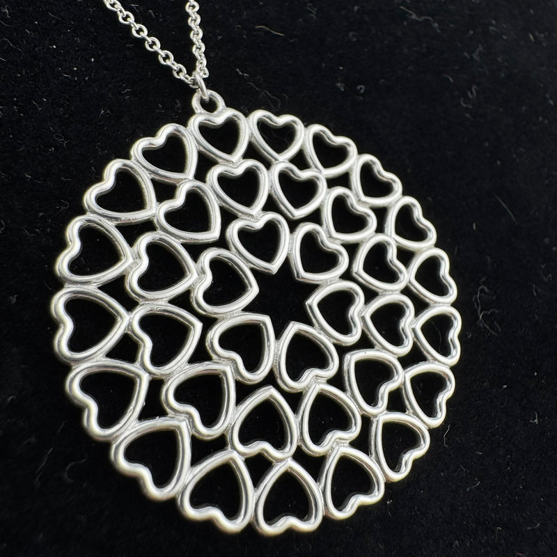 Tiffany & Co Paloma Picasso Crown of Hearts 925 Sterling Silver Necklace