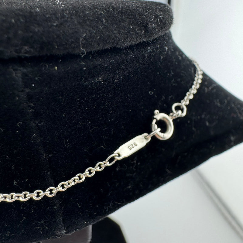 Tiffany & Co. Triple Heart Plate 925 Sterling Silver Pendant Necklace