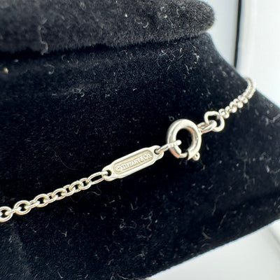 Tiffany & Co. Triple Heart Plate 925 Sterling Silver Pendant Necklace